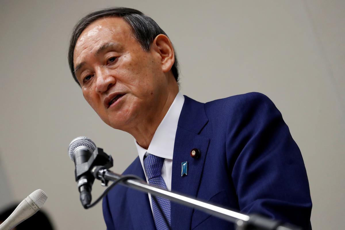 Suga de Japón se postula para líder del partido gobernante