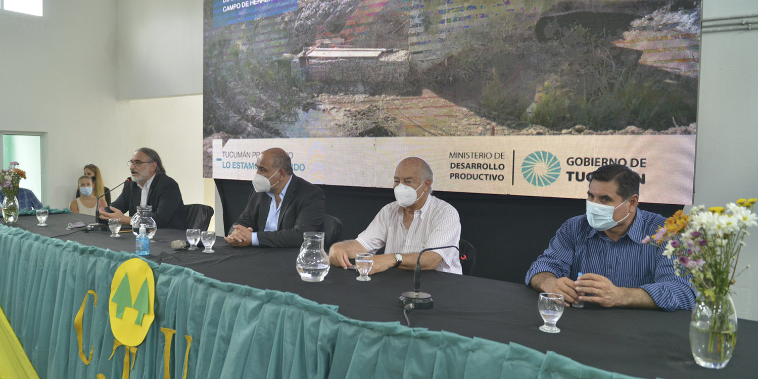 Basterra y Manzur inauguraron una obra hidráulica que beneficiará a más de 1.300 productores tucumanos
