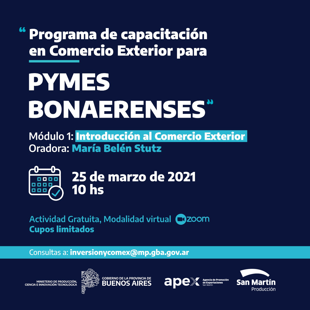 Programa de Capacitación en Comercio Exterior para PYMES BONAERENSES