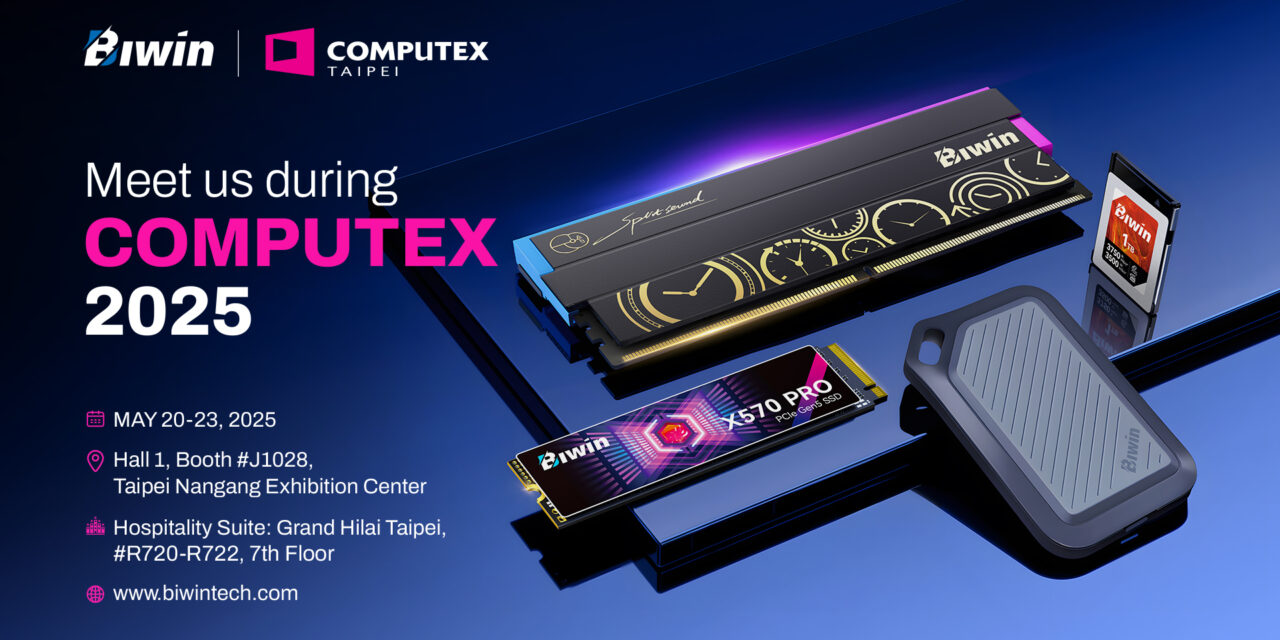 Biwin presenta en Computex 2025 sus soluciones de almacenamiento y memoria
