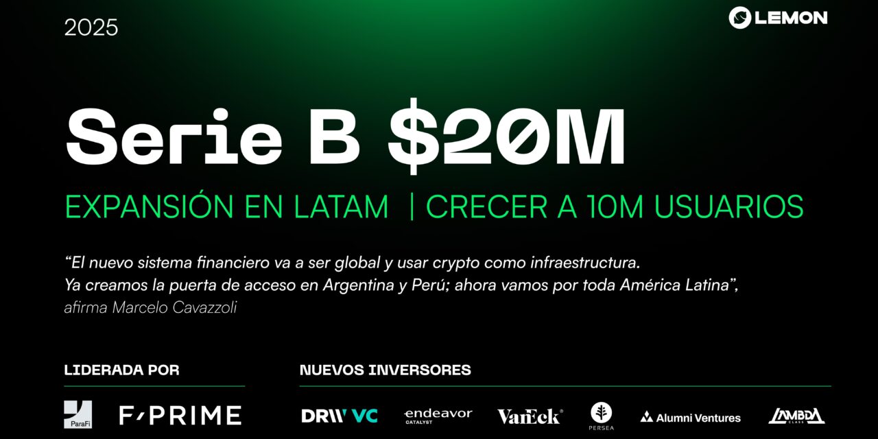 Lemon levanta 20 millones de dólares en Serie B para acelerar su expansión en América Latina
