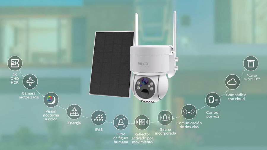 Cámara solar para exteriores: control remoto PTZ, almacenamiento en la nube y garantía de 2 años