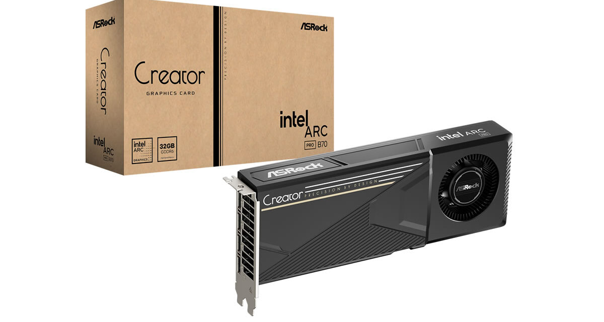 ASRock presenta la Intel Arc Pro B70 Passive 32GB, una placa de video sin ventilador para entornos de alta densidad y silencio