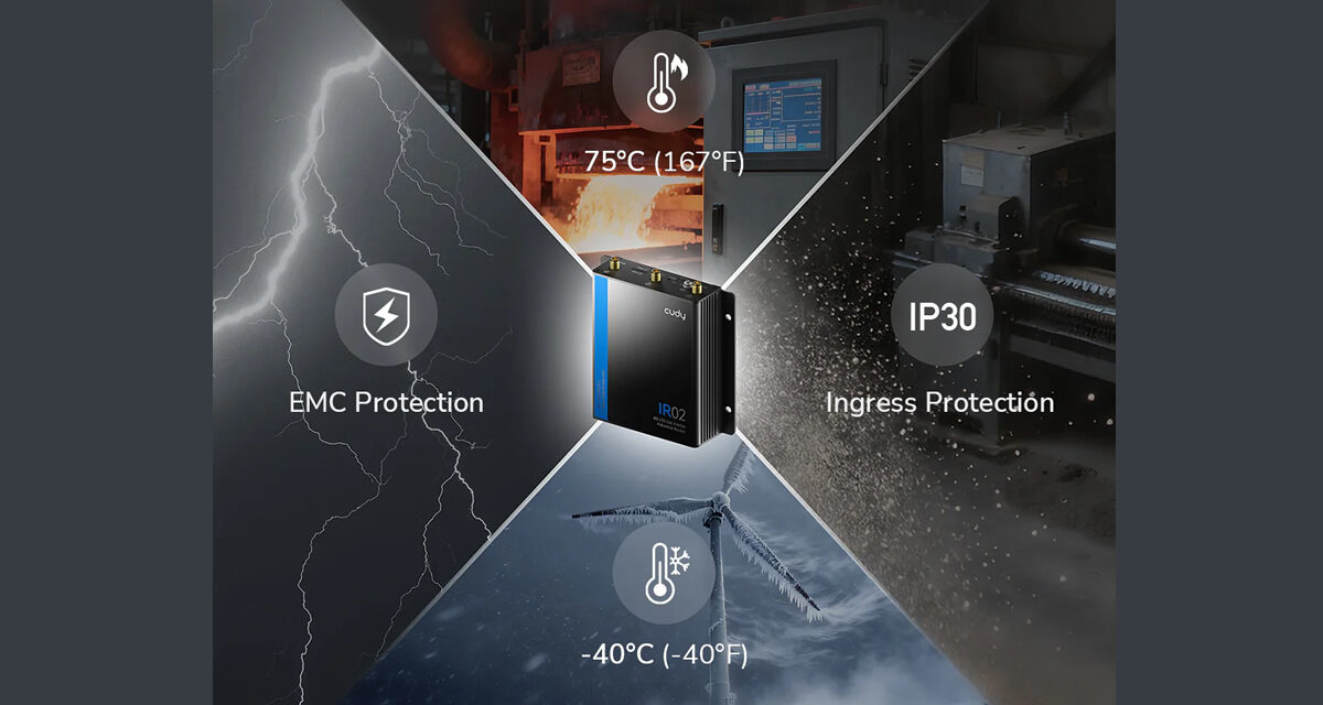 CUDY IR02: el router industrial compacto con doble SIM, Wi-Fi y siete interfaces para IoT en campo
