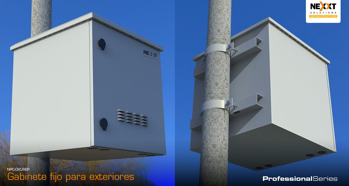 Nexxt Infraestructura presenta gabinetes IP55 con ventilación, control térmico y kit de montaje en poste para smart cities