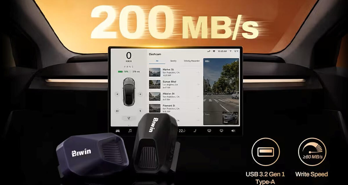 Con capacidades de hasta 256 GB, así es la nueva unidad flash de Biwin para el auto