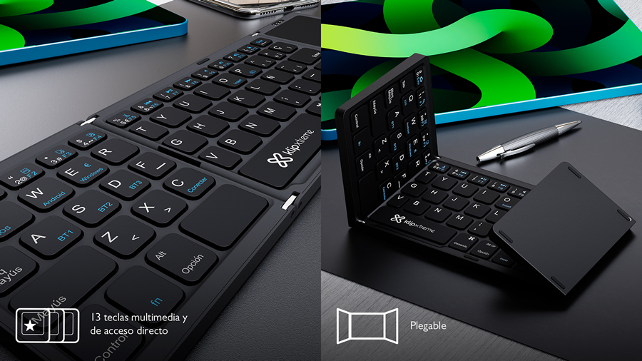 Con Bluetooth v5.0, así conecta el nuevo teclado plegable de Klip Xtreme